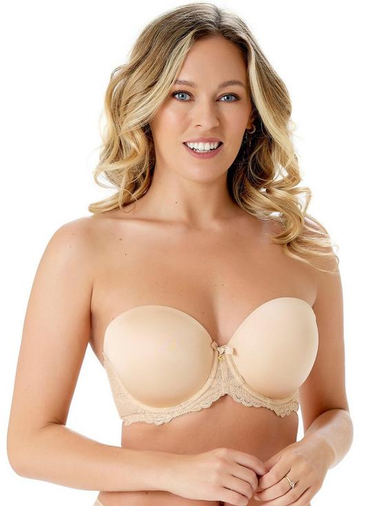 front image of gossard-multi-way-strapless-bra-beige