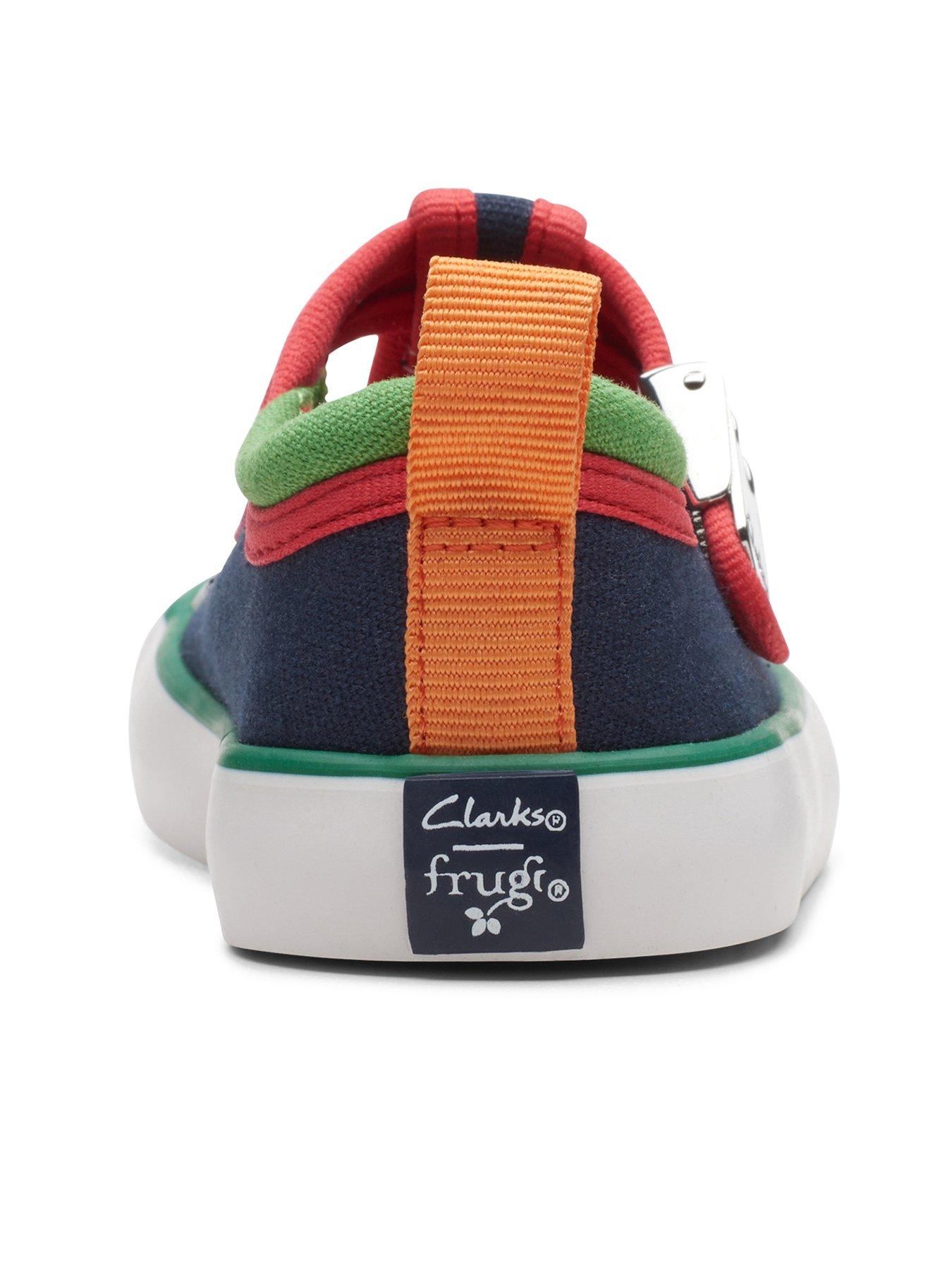 Clarks X Frugi Foxing Dance Tractor T-bar Canvas Shoe | littlewoods.com