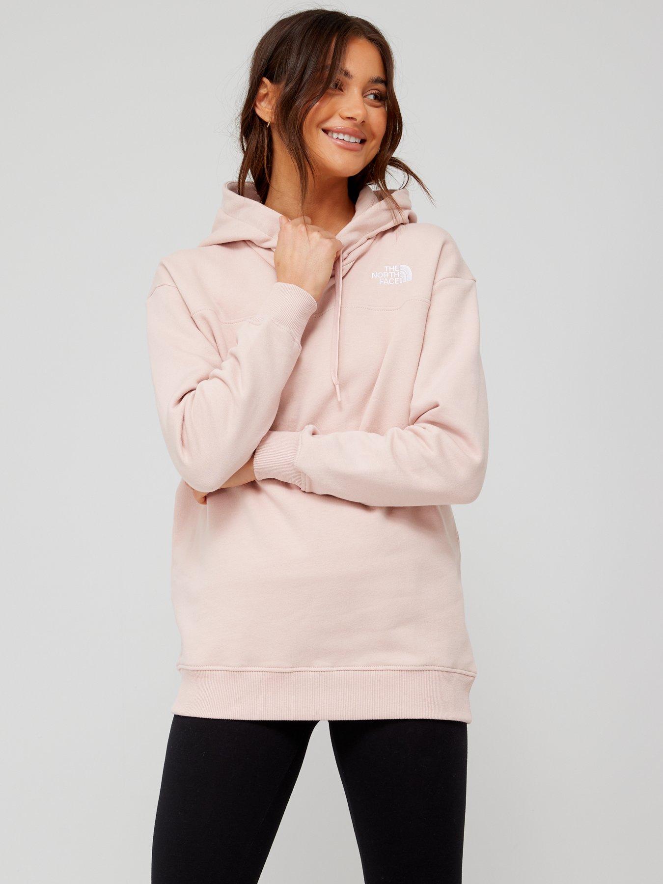 North face red hot sale box hoodie women's