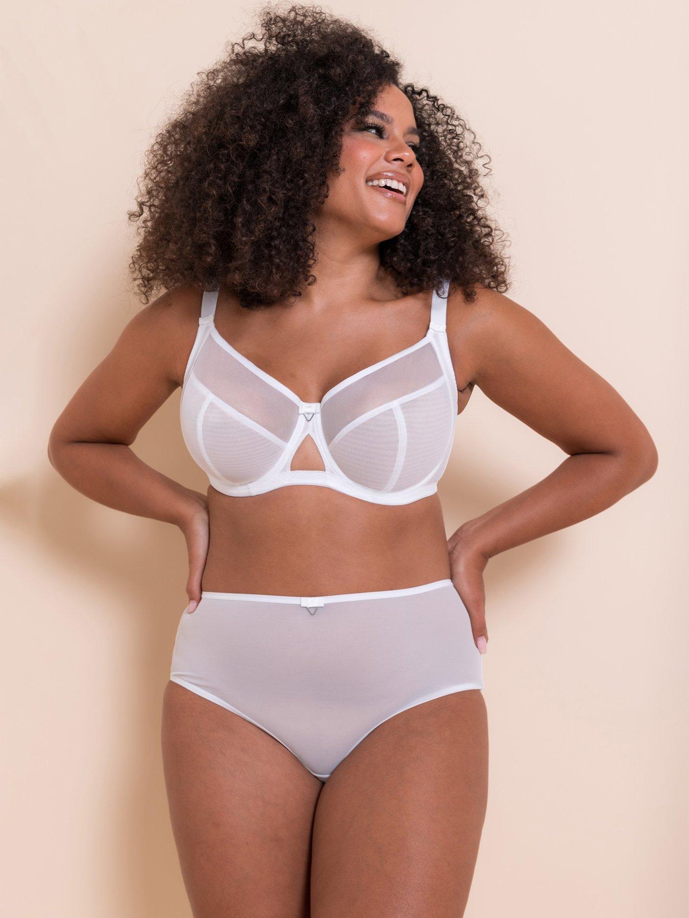 undefined Victory 4 Part Balcony Bra - White