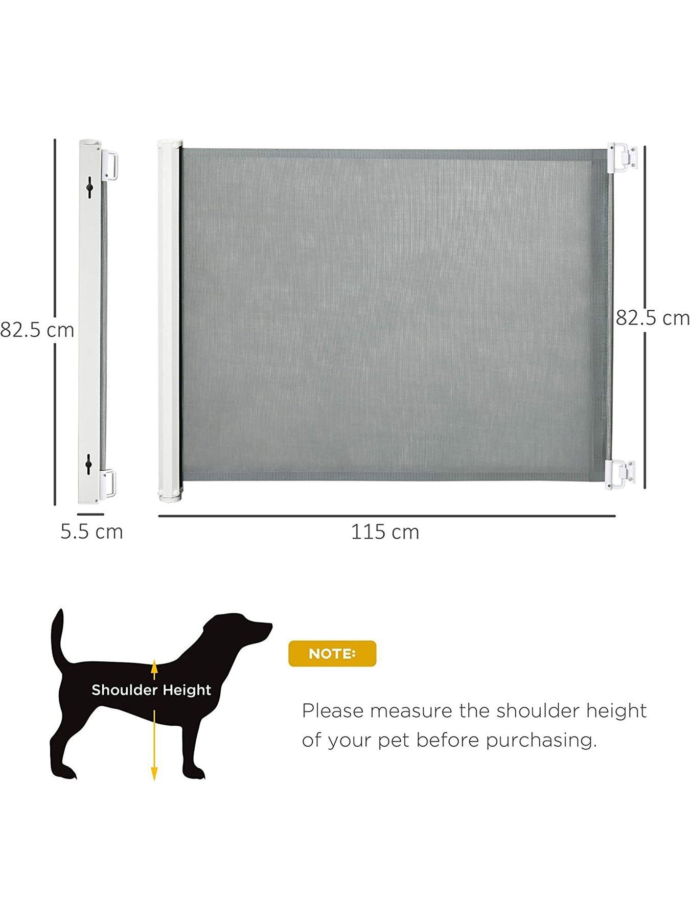 PawHut Retractable Safety Gate Dog Pet Guard Barrier Folding Protector ...