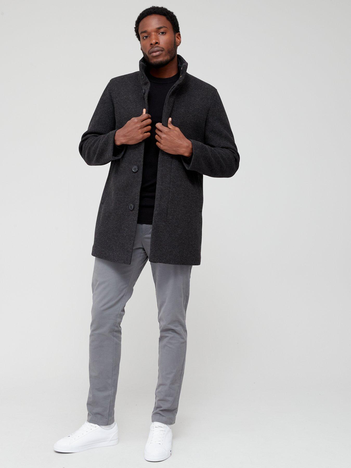 Funnel neck store coat mens