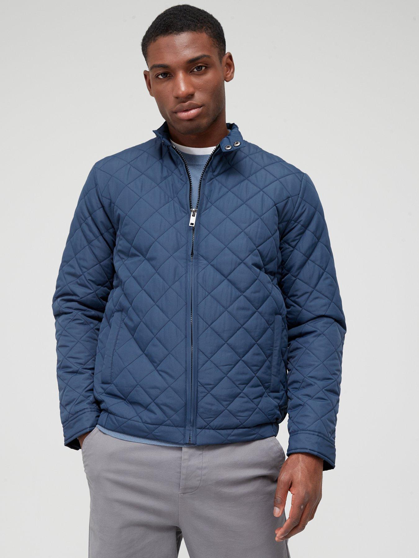 Very Man Quilted Harrington Jacket Navy