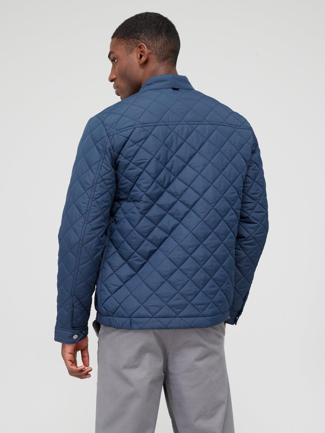 Very Man Quilted Harrington Jacket Navy