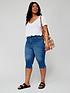  image of v-by-very-curve-high-waisted-cropped-skinny-jean-mid-wash