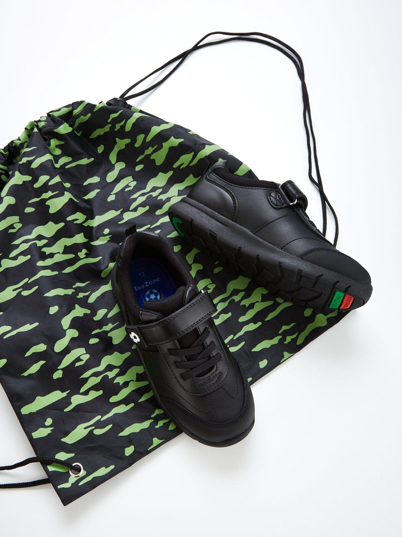  image of v-by-very-boys-toezonenbspleather-football-strap-trainers-black