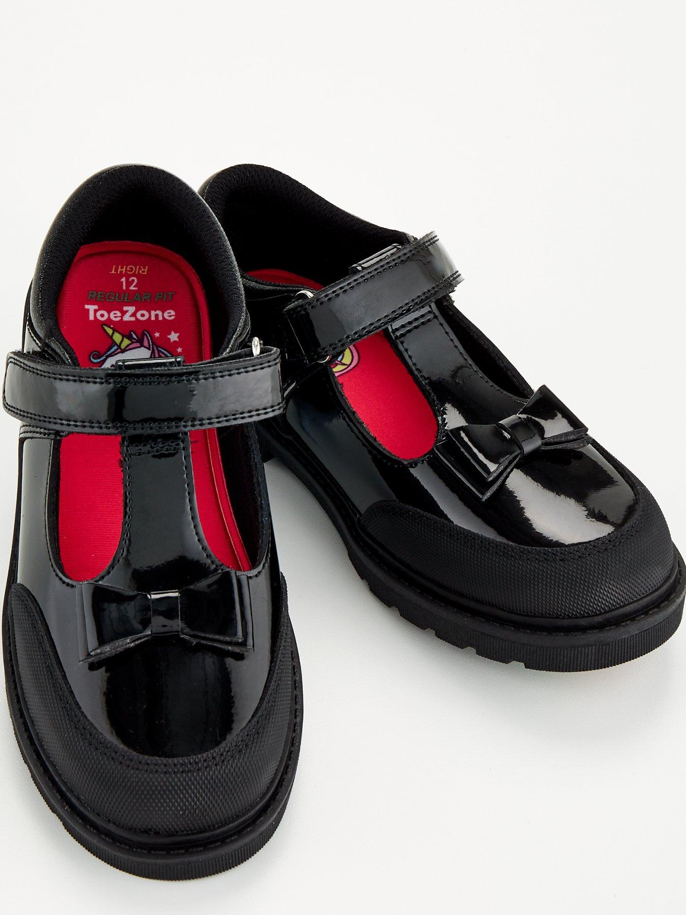 Image 4 of 6 of The Very Collection Toezone Girls T-bar Patent Leather Bow Shoe