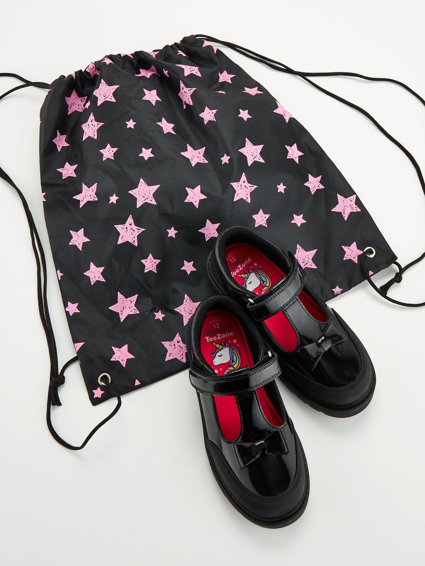 Image 6 of 6 of The Very Collection Toezone Girls T-bar Patent Leather Bow Shoe