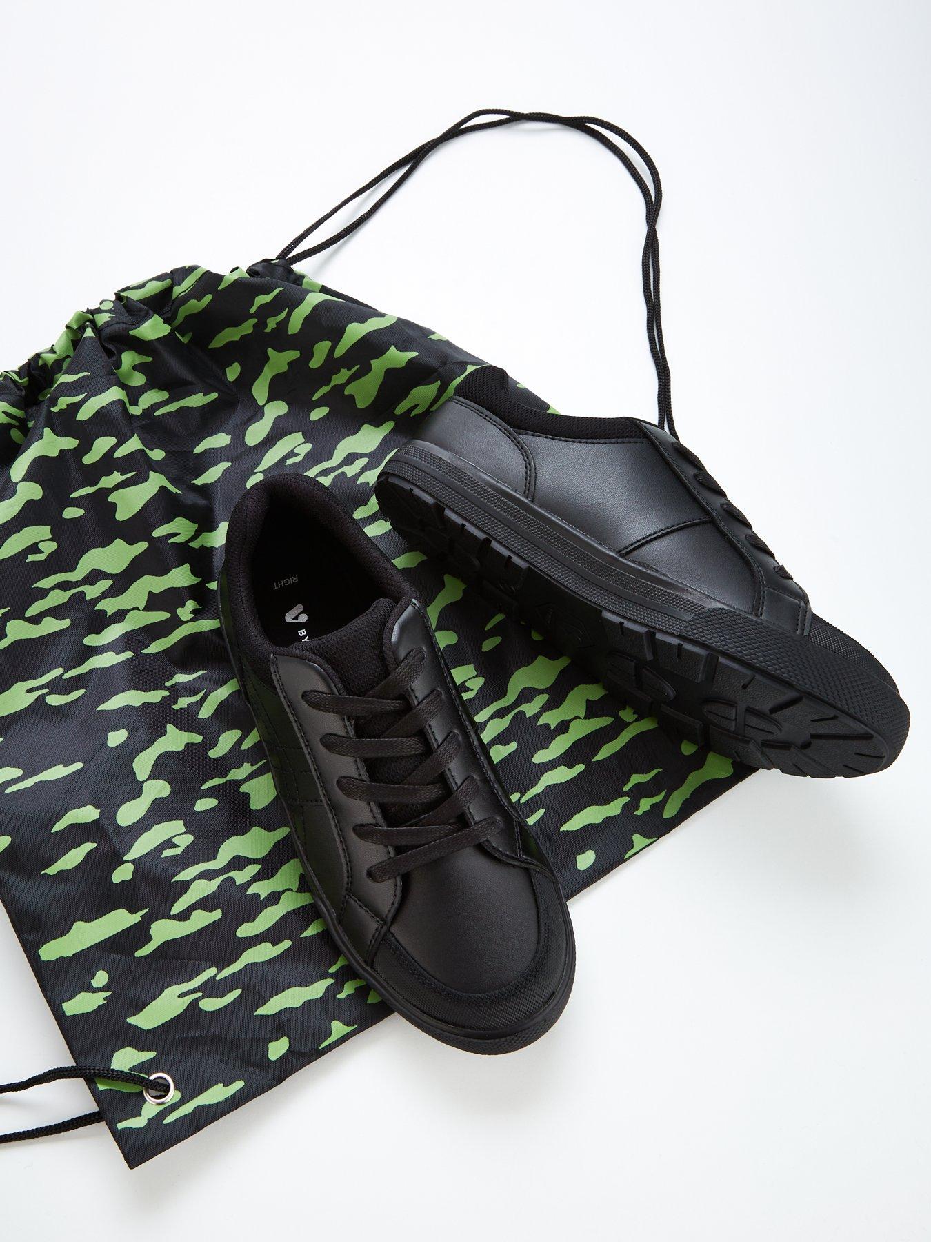  image of the-very-collection-older-boys-lace-up-leather-trainer-school-shoe-black