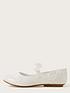  image of monsoon-girls-communion-lace-butterfly-ballerina-shoes-white