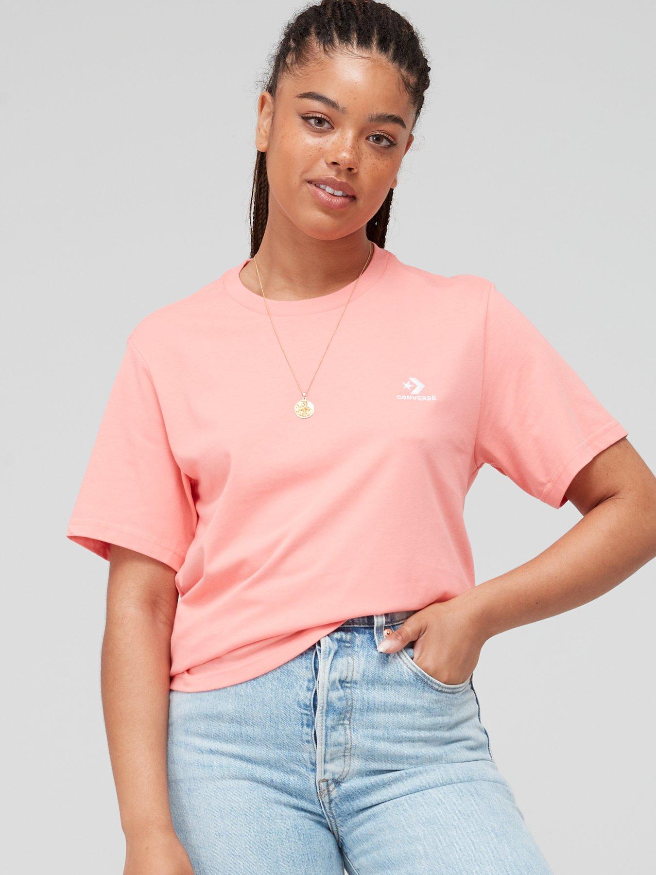 Pink converse clearance shirt