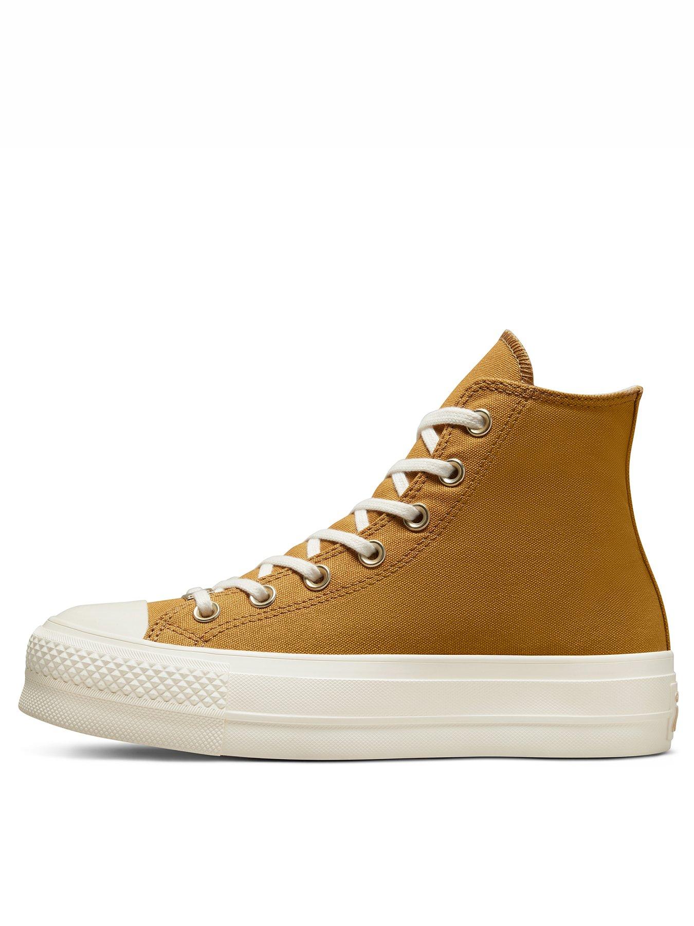 Converse Womens Modern Lift Hi Top Trainers Off White littlewoods