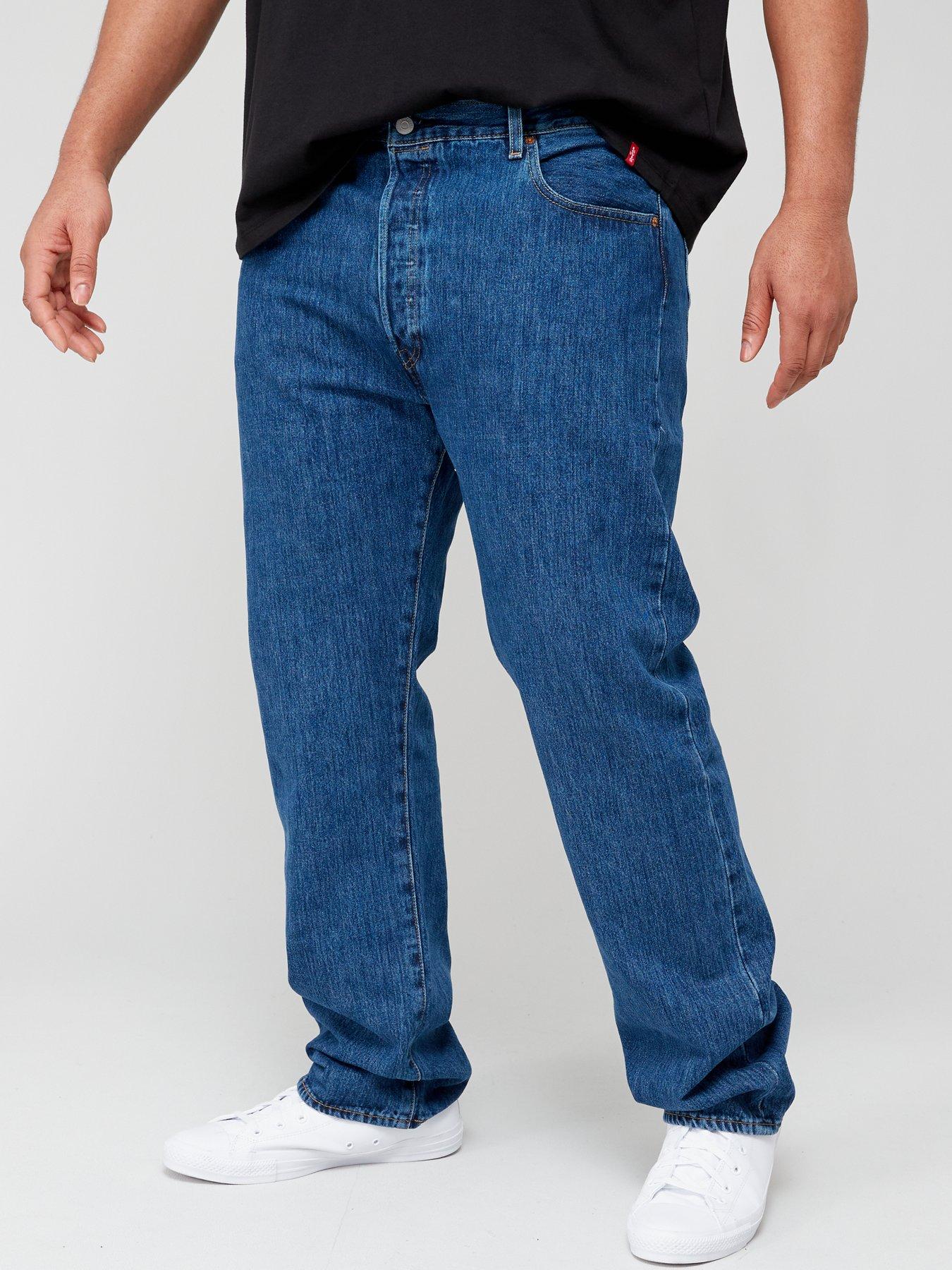 Levi's Big  &  Tall 501® Original Straight Fit Jeans - Stonewash - Blue