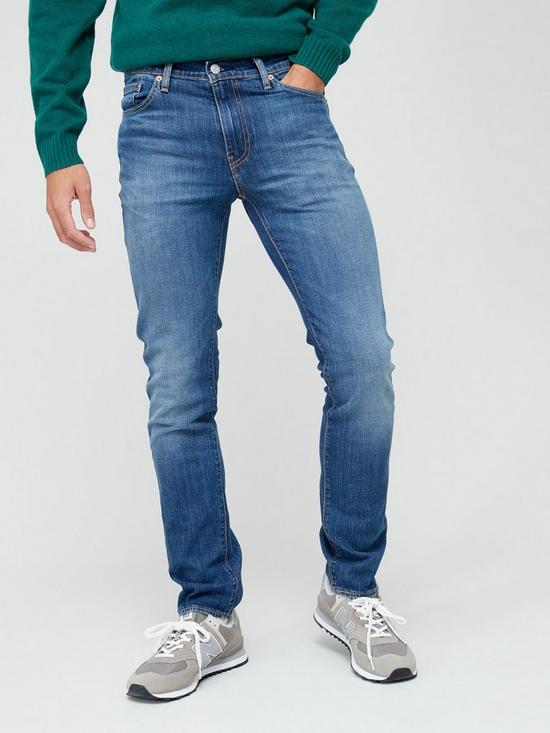 front image of levis-511trade-slim-fit-jeans-dark-wash