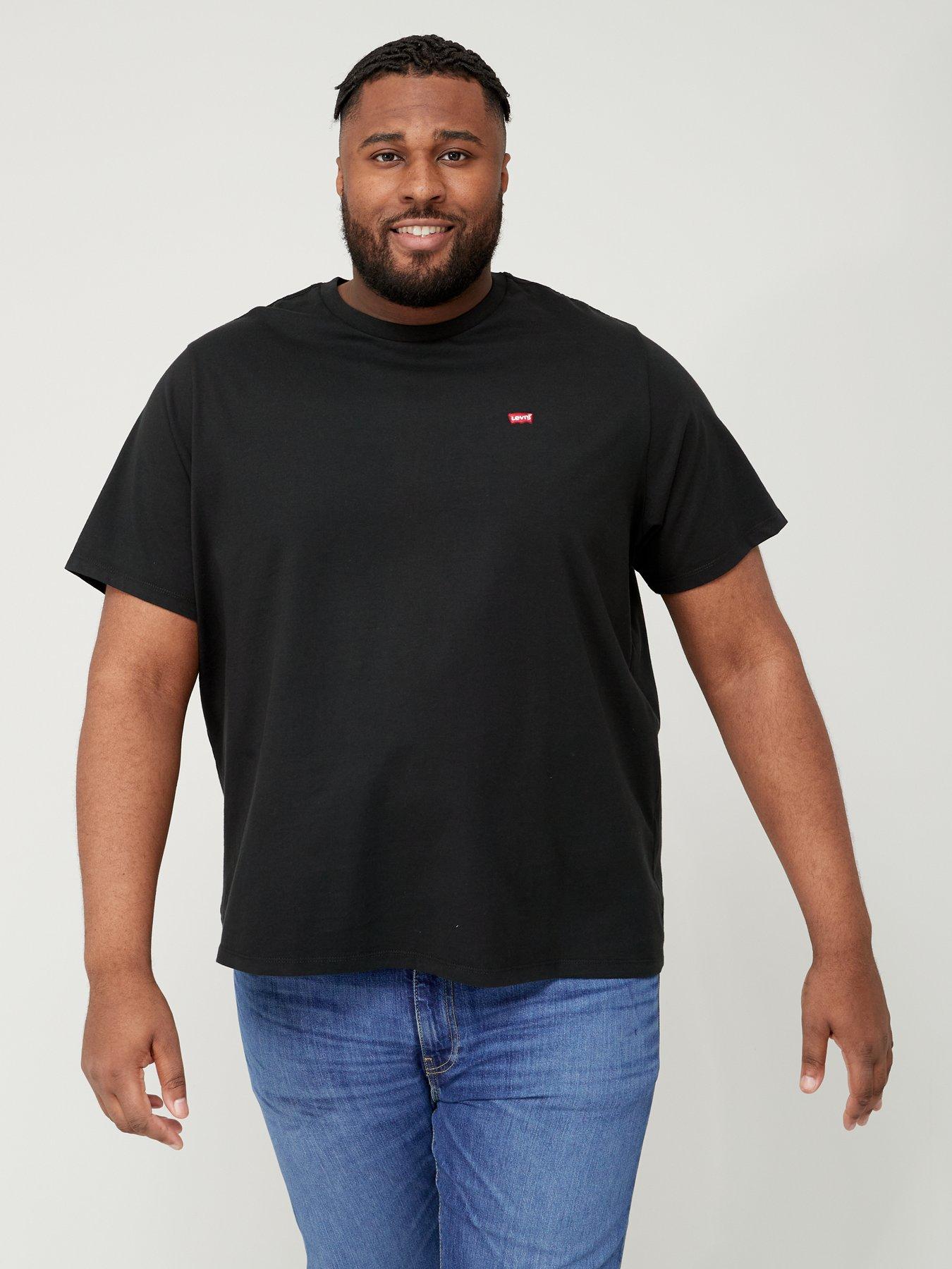 Big Tall Small Logo T shirt Black