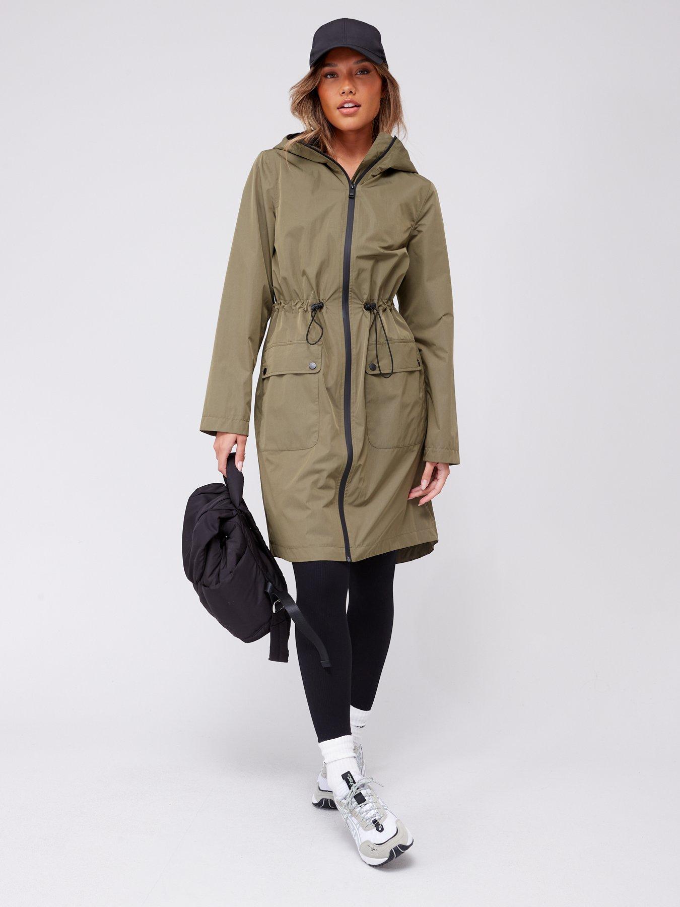 Khaki lightweight cheap waterproof jacket