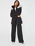  image of everyday-short-padded-coat-with-waist-adjusters-black