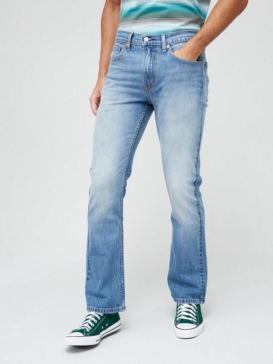 front image of levis-527trade-slim-bootcut-fit-jeans-mid-wash