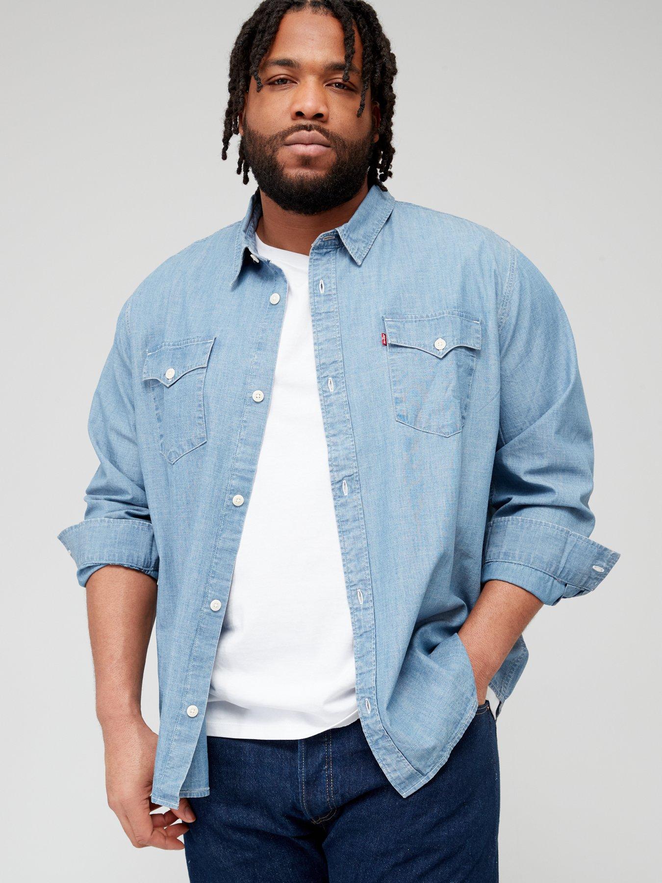 Levi's big and on sale tall denim shirts