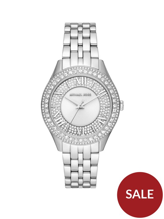 front image of michael-kors-womens-harlowe-watch-stainless-steel