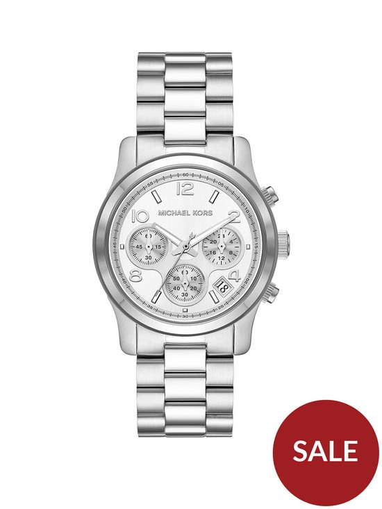 front image of michael-kors-womens-runway-watch-stainless-steel