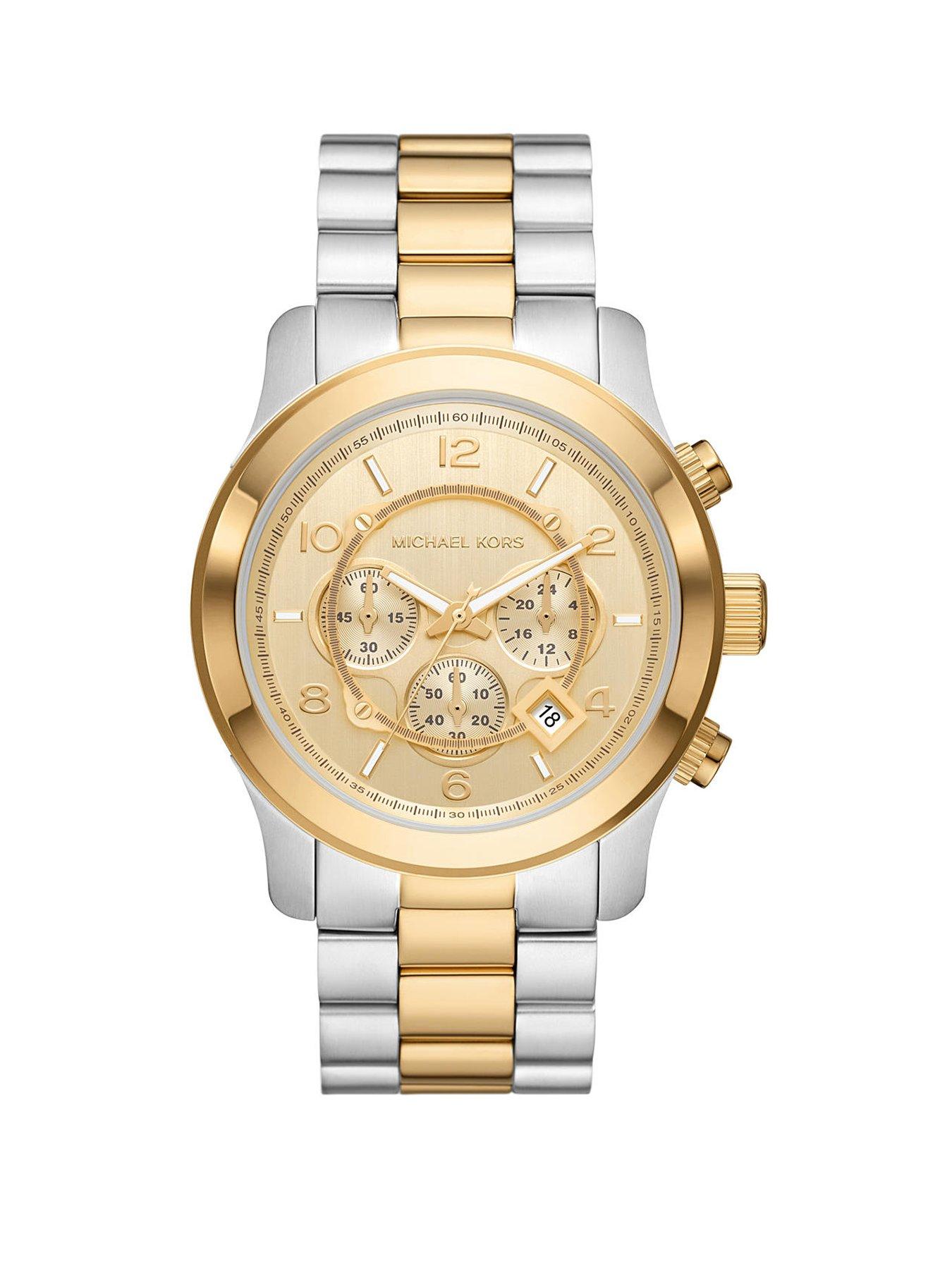 Gold mk mens watch store with diamonds