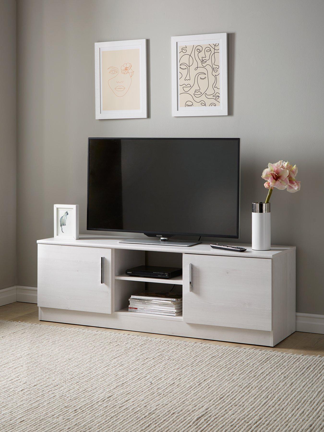 Image 1 of 7 of Very Home Panama 2 Door TV&nbsp;Unit - fits up&nbsp;to 55 inch TV - White Oak&nbsp;- FSC&reg; Certified