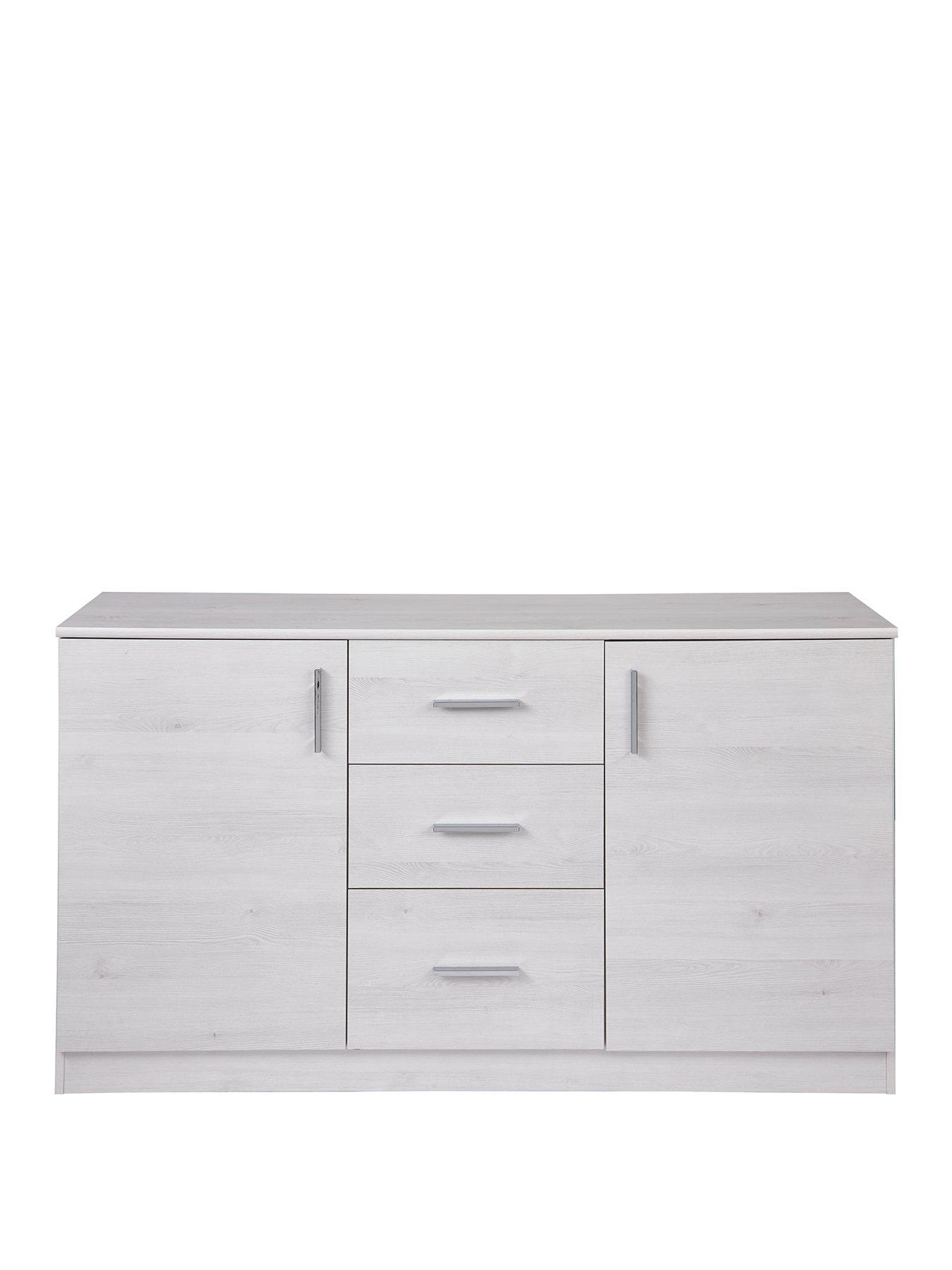 Image 2 of 7 of Everyday Panama 2 Door, 3 Drawer Sideboard - White Oak&nbsp;- FSC&reg; Certified