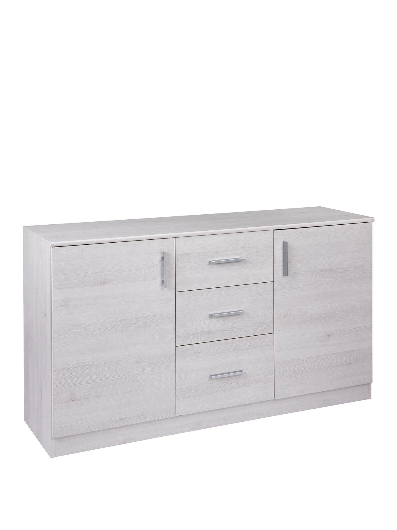 Image 3 of 7 of Everyday Panama 2 Door, 3 Drawer Sideboard - White Oak&nbsp;- FSC&reg; Certified