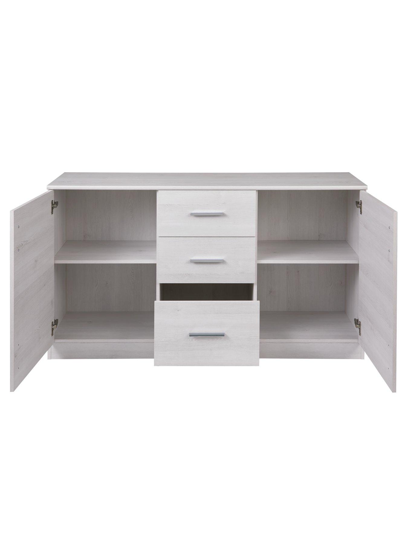 Image 4 of 7 of Everyday Panama 2 Door, 3 Drawer Sideboard - White Oak&nbsp;- FSC&reg; Certified