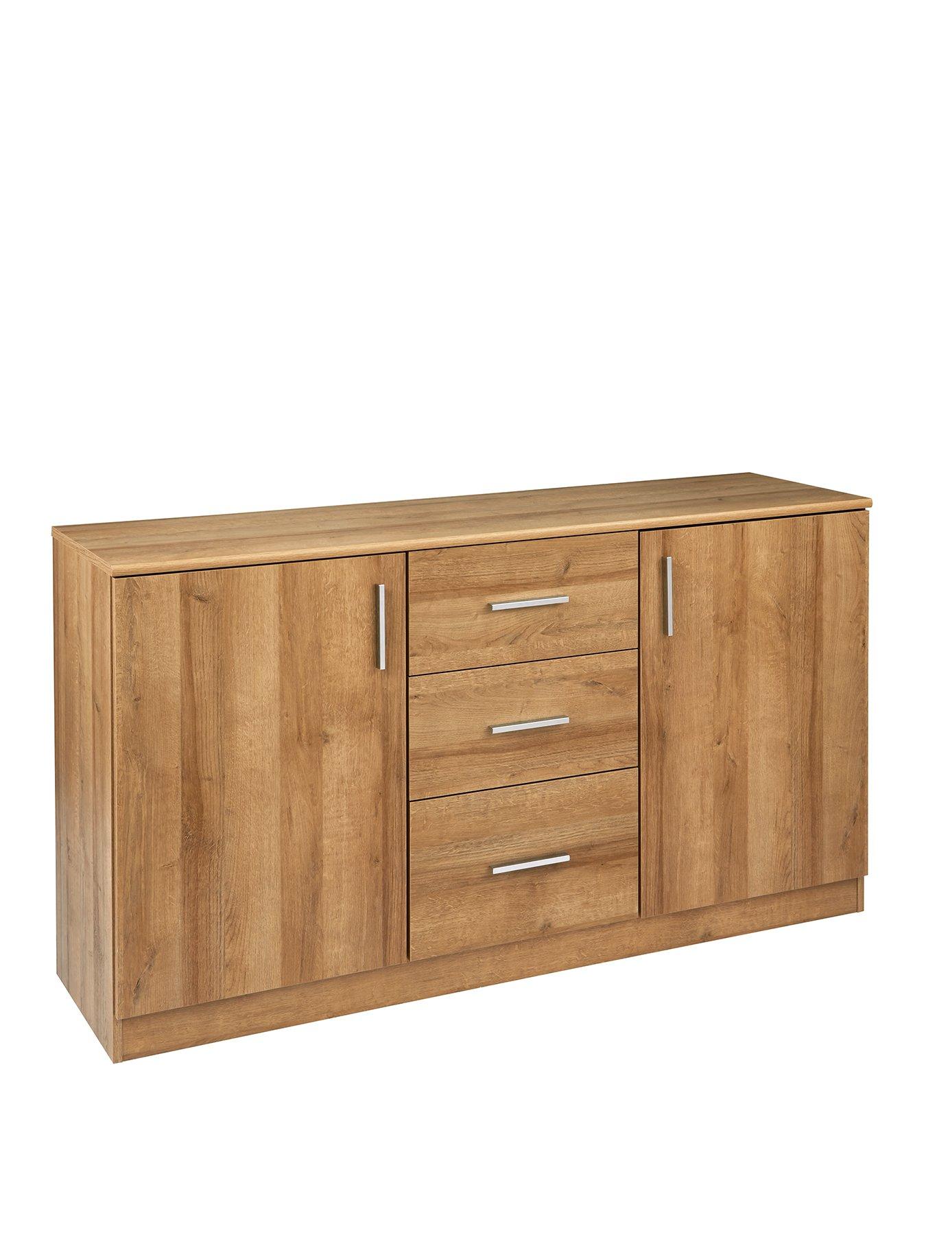 Image 3 of 7 of Very Home Panama 2 Door, 3 Drawer Sideboard - Dark Oak&nbsp;- FSC&reg; Certified