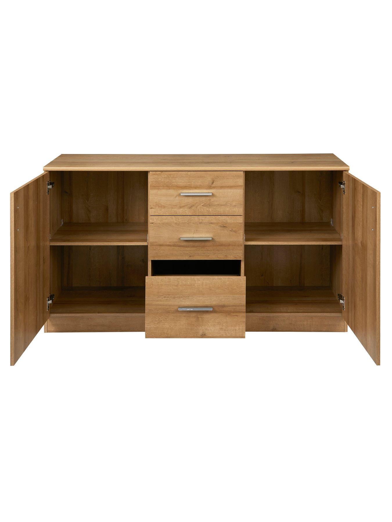 Image 4 of 7 of Very Home Panama 2 Door, 3 Drawer Sideboard - Dark Oak&nbsp;- FSC&reg; Certified