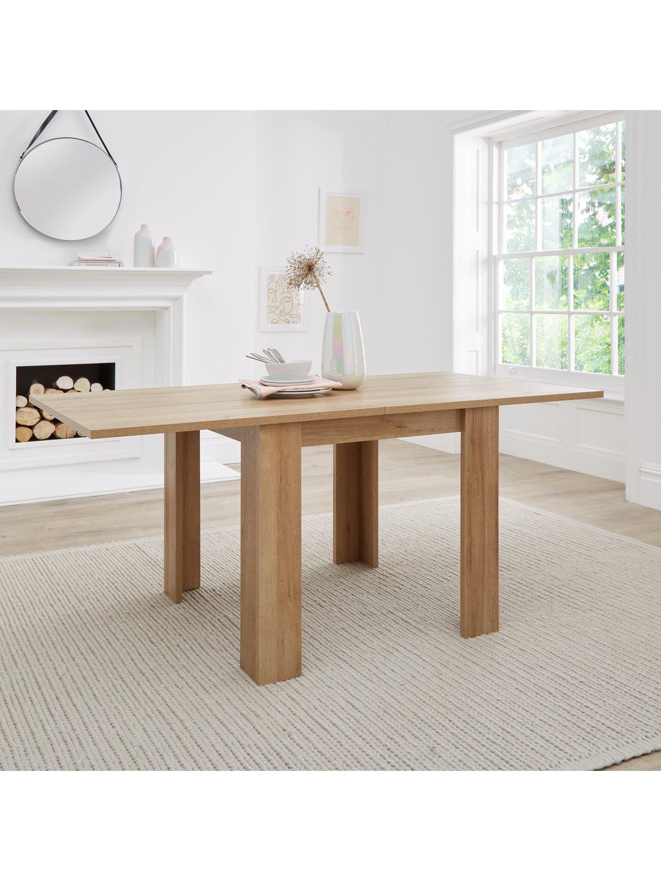 Damiani extendable solid discount wood dining table