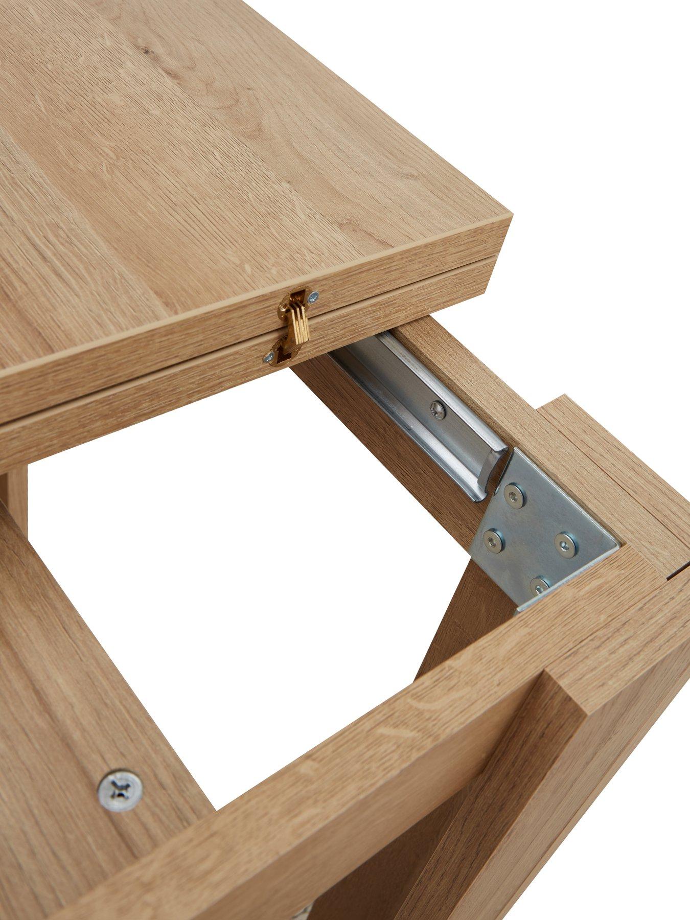  image of everyday-panama-80-160-cmnbspextending-dining-table-dark-oaknbsp--fscreg-certified