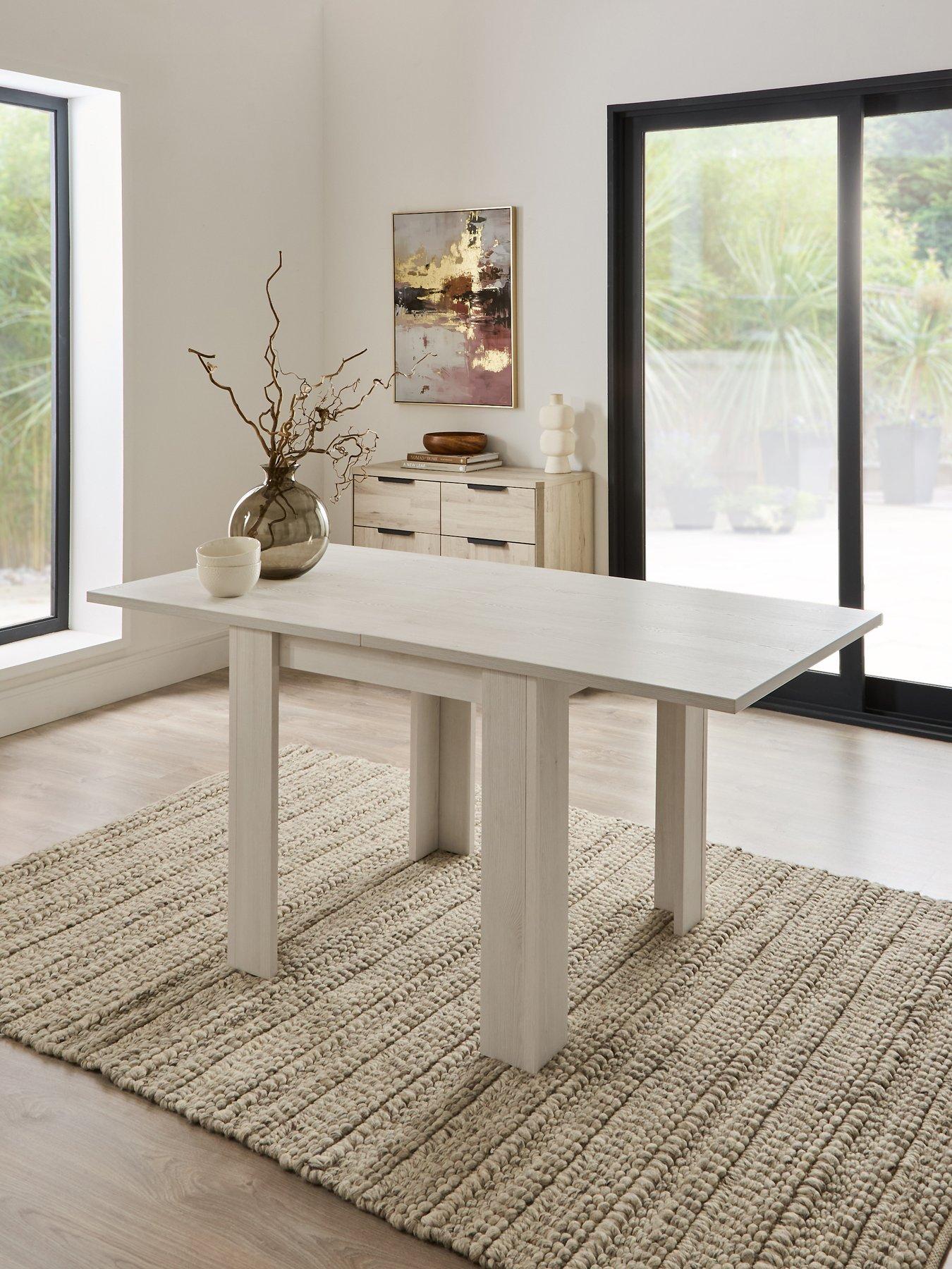 The Very Collection Panama 80-160 cm Extending Dining Table - White Oak - FSC® Certified