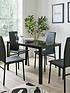  image of everyday-naya-glass-top-diningnbsptable-nbsp4-chairs