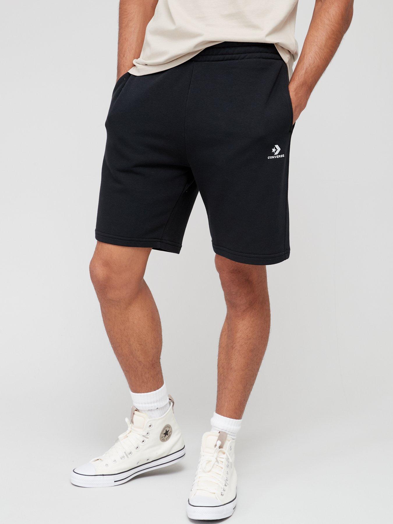 Star Chevron Fleece Shorts Black