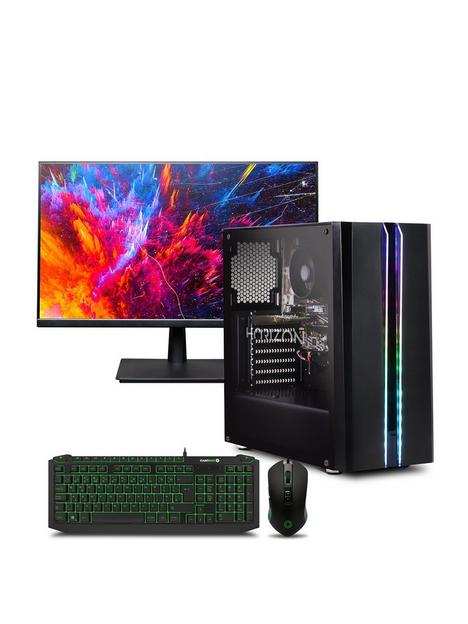 horizon-500-bundle-amd-ryzen-5-16gb-ram-500gb-storage-gaming-desktop-with-keyboard-and-monitor