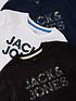  image of jack-jones-junior-boys-3-pack-neon-pop-short-sleeve-tshirts-navyblackwhite