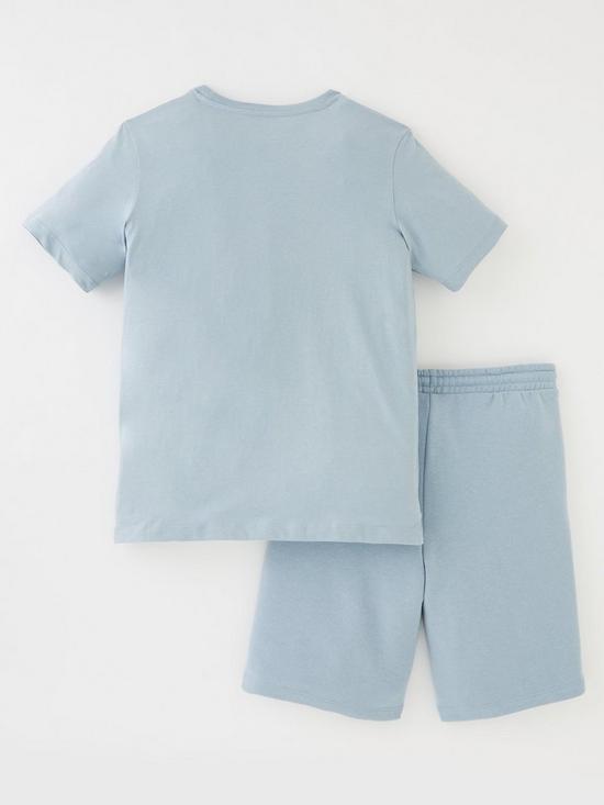 back image of jack-jones-junior-boys-harry-short-and-t-shirt-set-ashley-blue