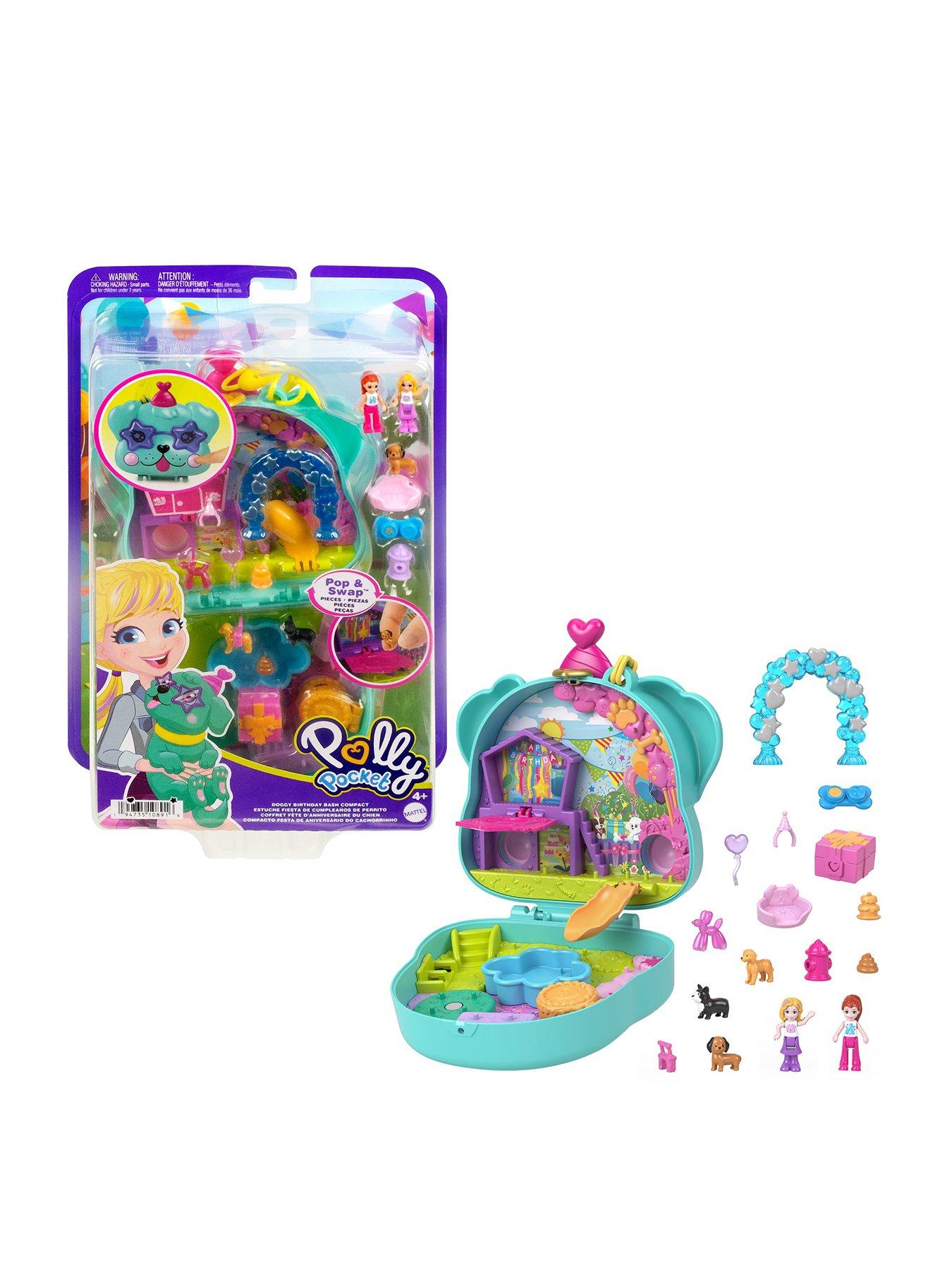 Mattel Polly Pocket Unicorn Party Large Compact Playset Play House READ