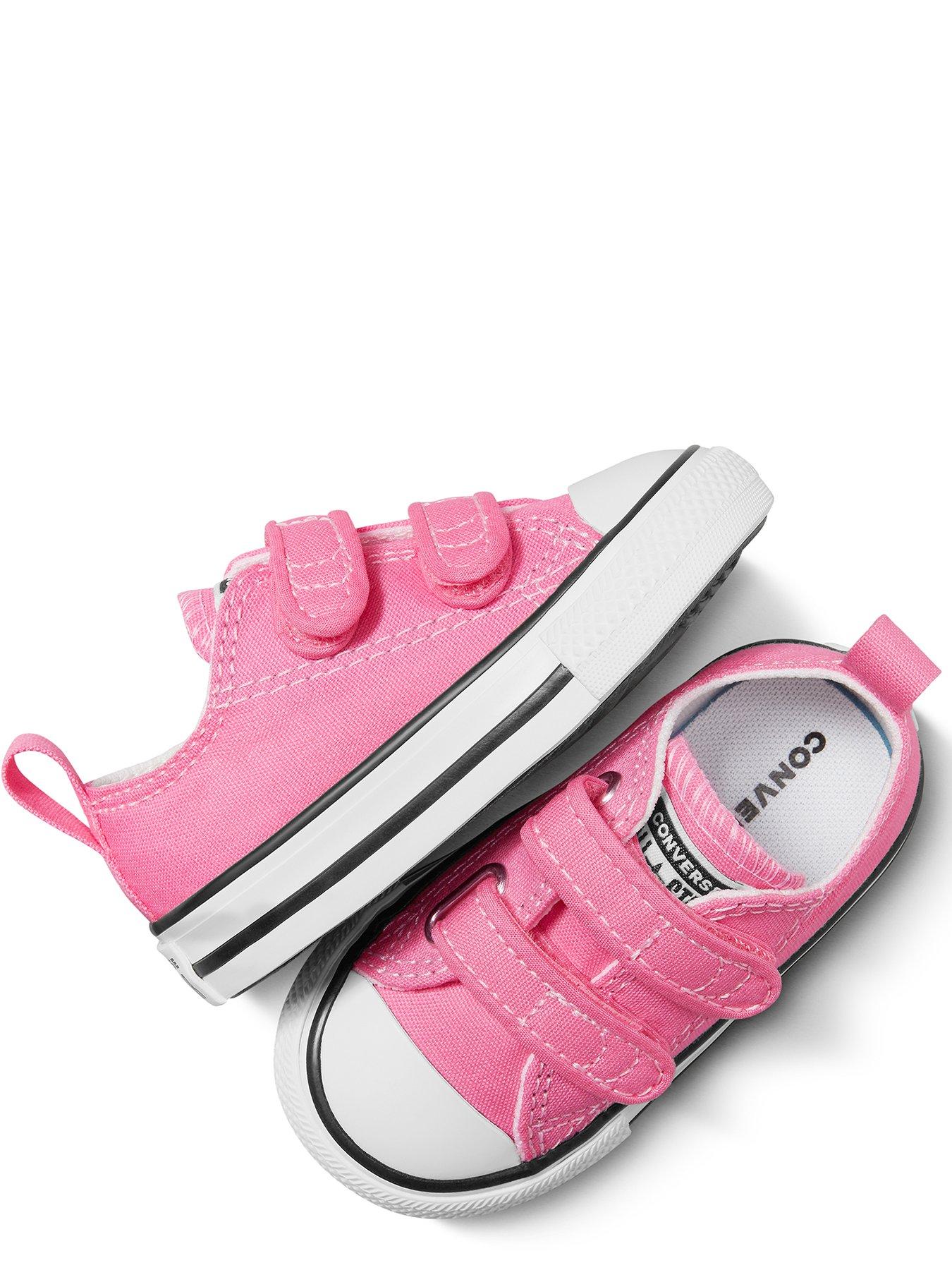 Image 4 of 7 of Converse Chuck Taylor All Star 2V Canvas Toddler Girls Ox Trainers - Pink