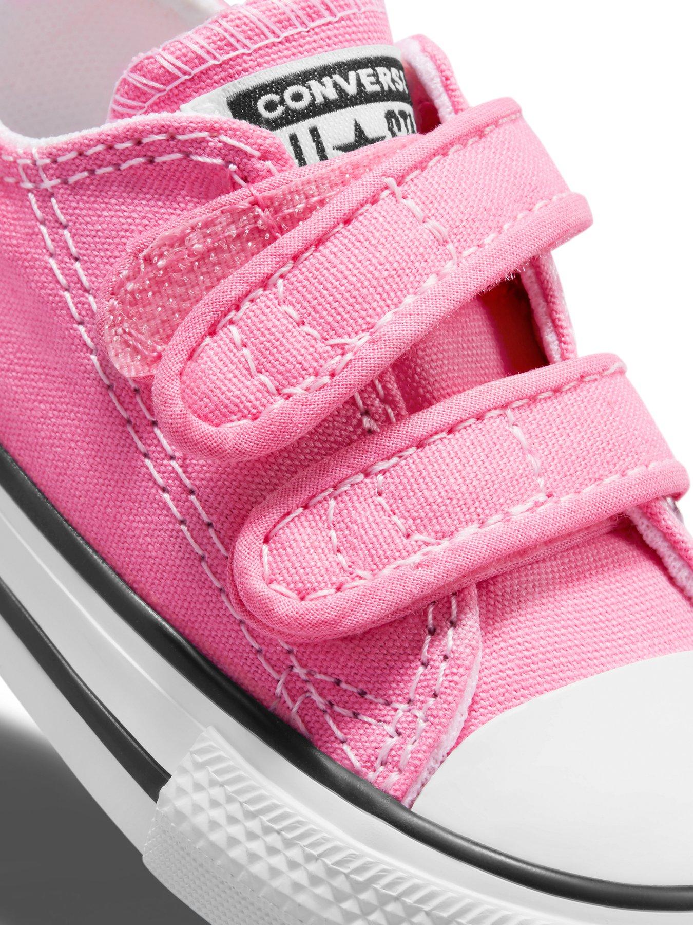 Image 6 of 7 of Converse Chuck Taylor All Star 2V Canvas Toddler Girls Ox Trainers - Pink
