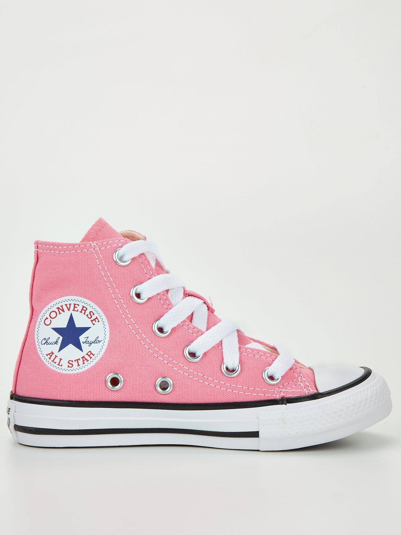 undefined Kids Girls Hi Top Trainers - Pink