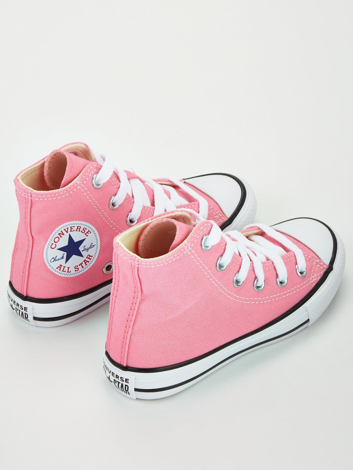  image of converse-kids-girls-hi-top-trainers-pink