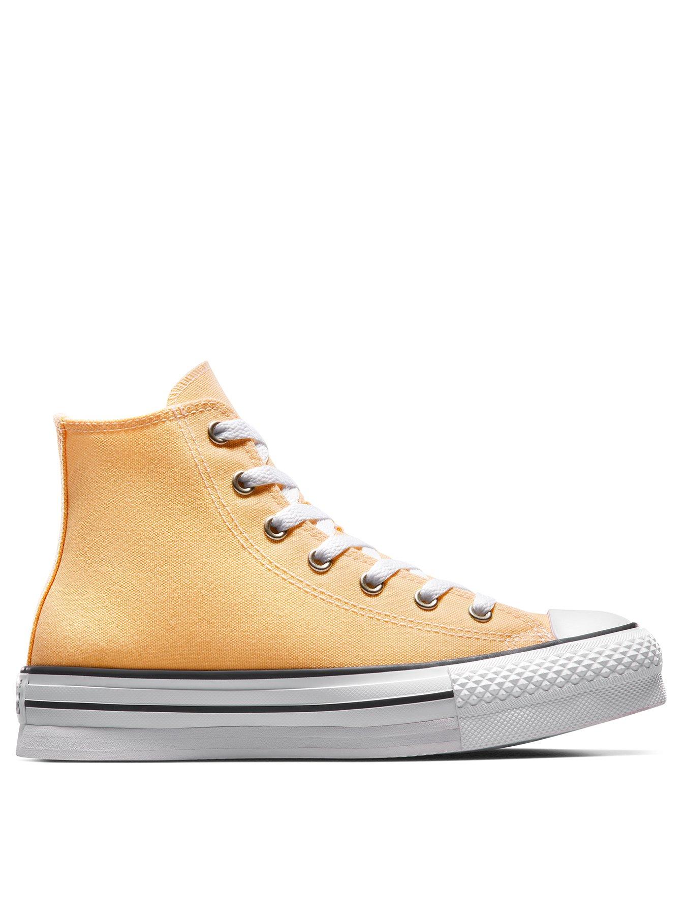 Light cheap orange converse