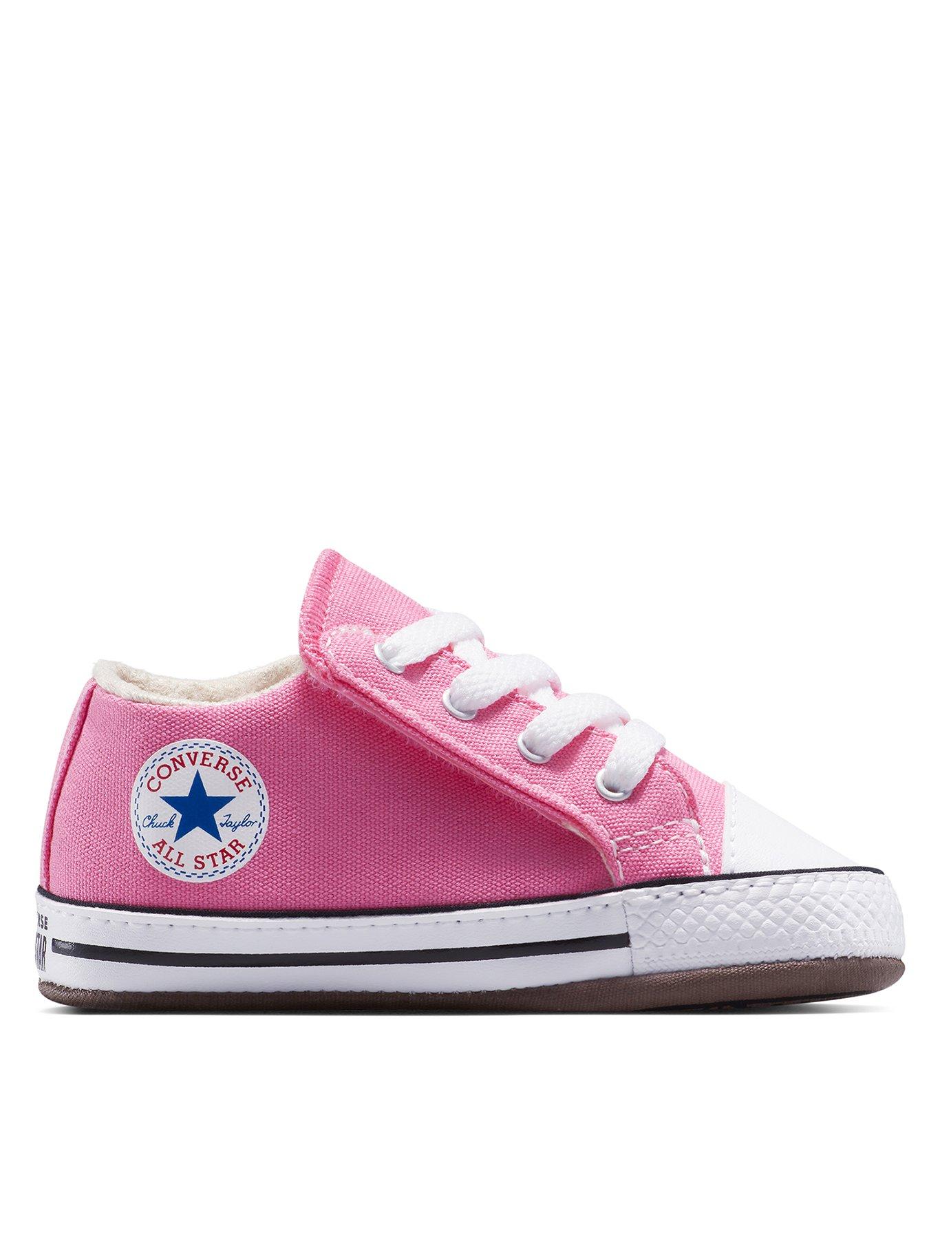 Converse Chuck Taylor All Star Cribster Canvas Mid Top Girls Trainers - Pink