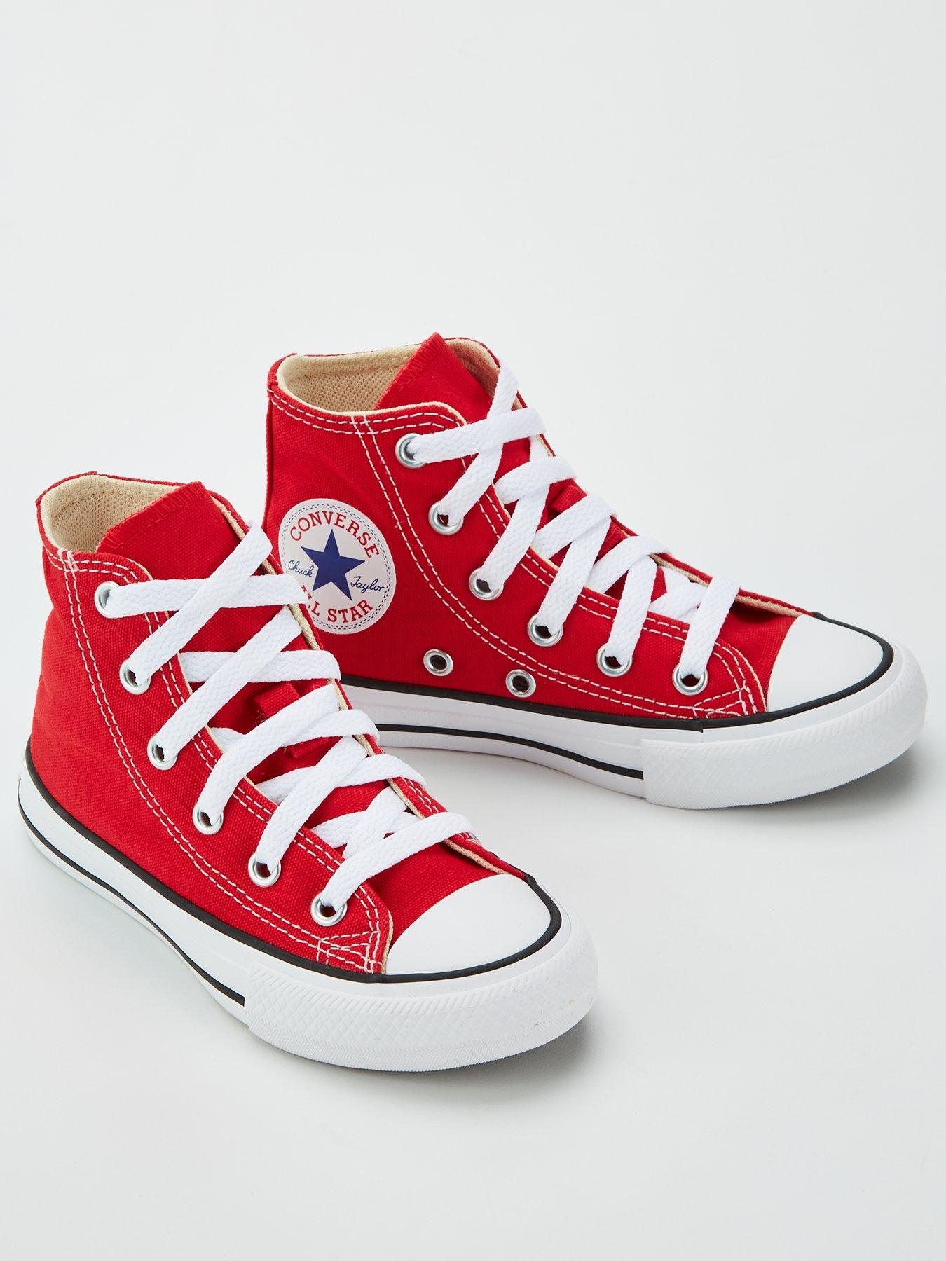 Kids red high top converse best sale