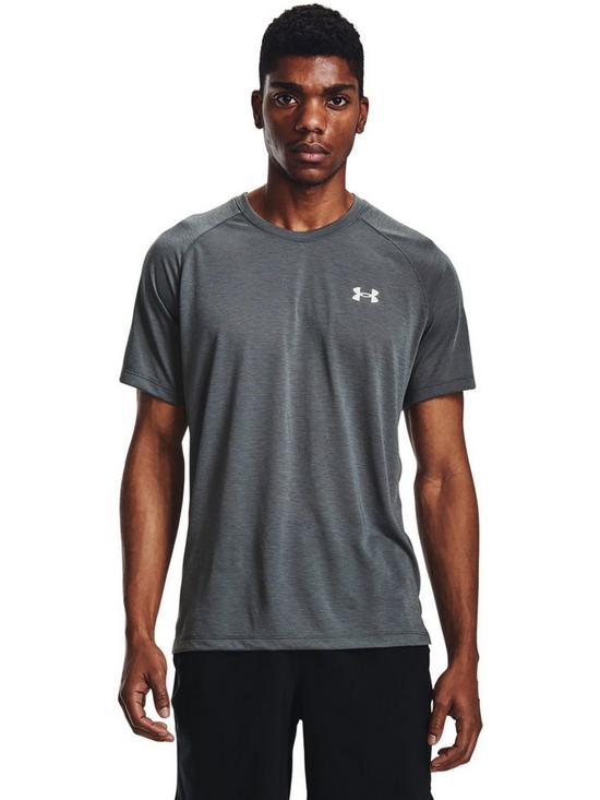 front image of under-armour-running-streaker-ss-t-shirt-grey
