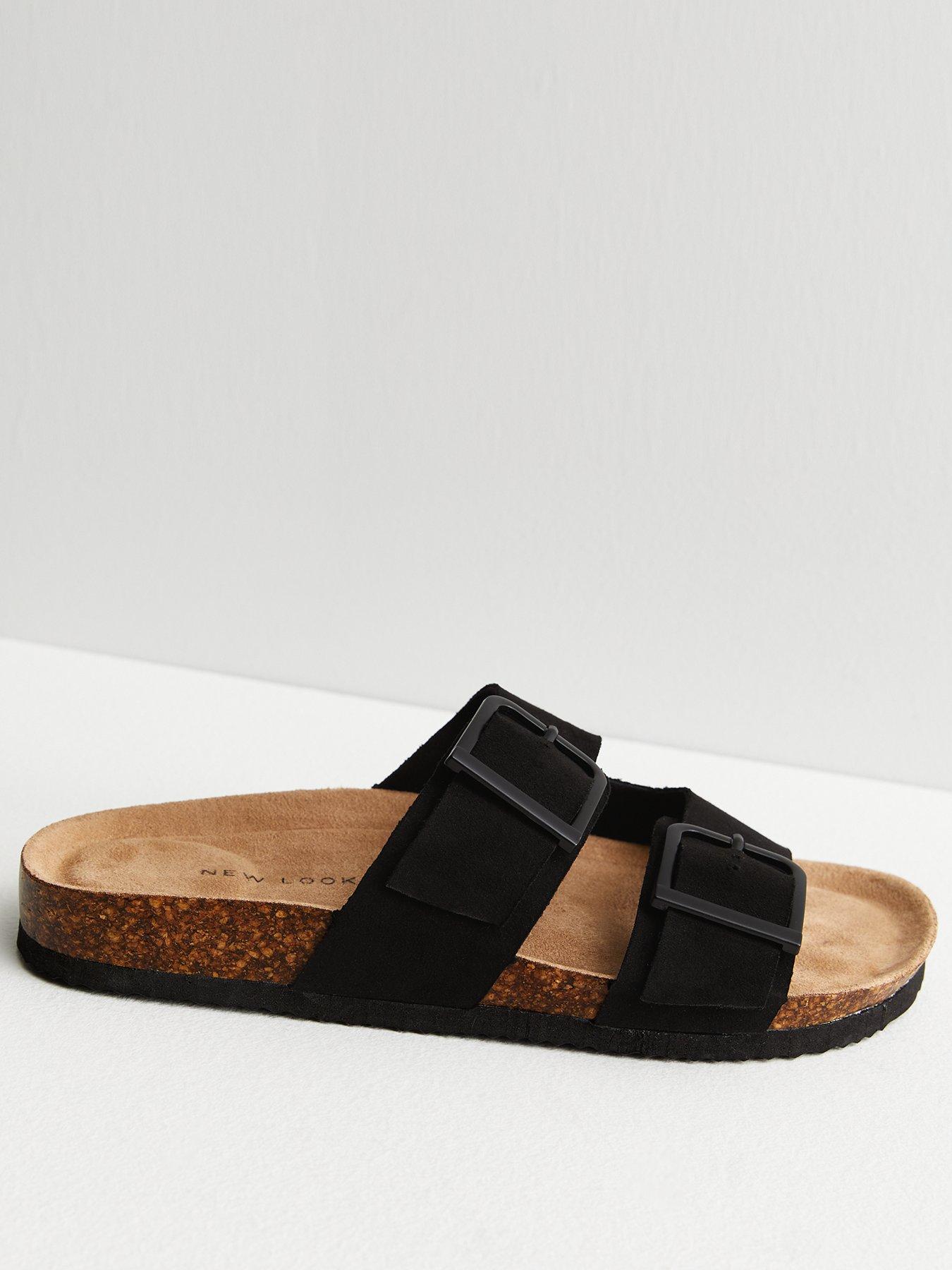 Double strap footbed discount sliders